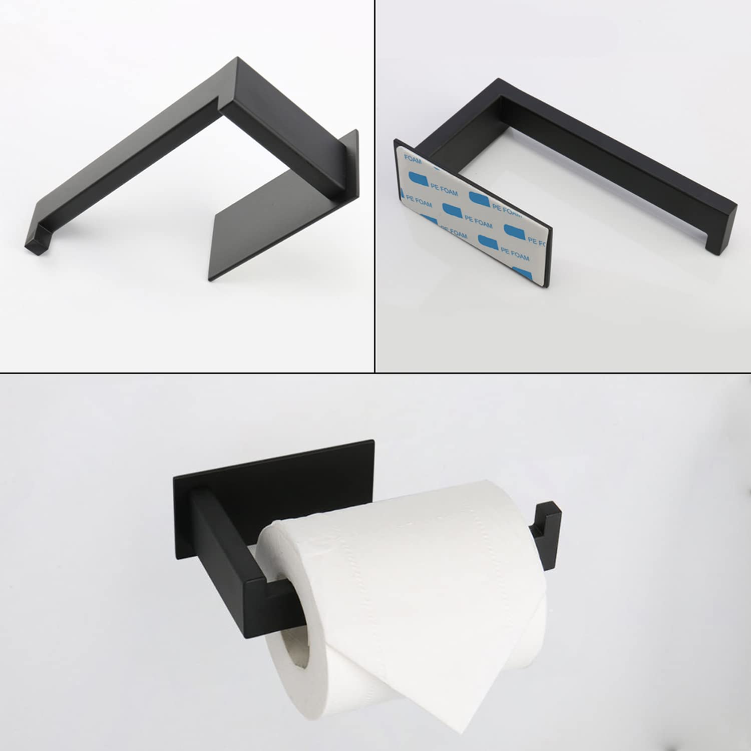 Vanloory 5 Pieces Self Adhesive Bathroom Hardware Set-Sus304 Stainless Steel-Towel Rack Set Include 24Towel Bar+Toilet Paper Hol