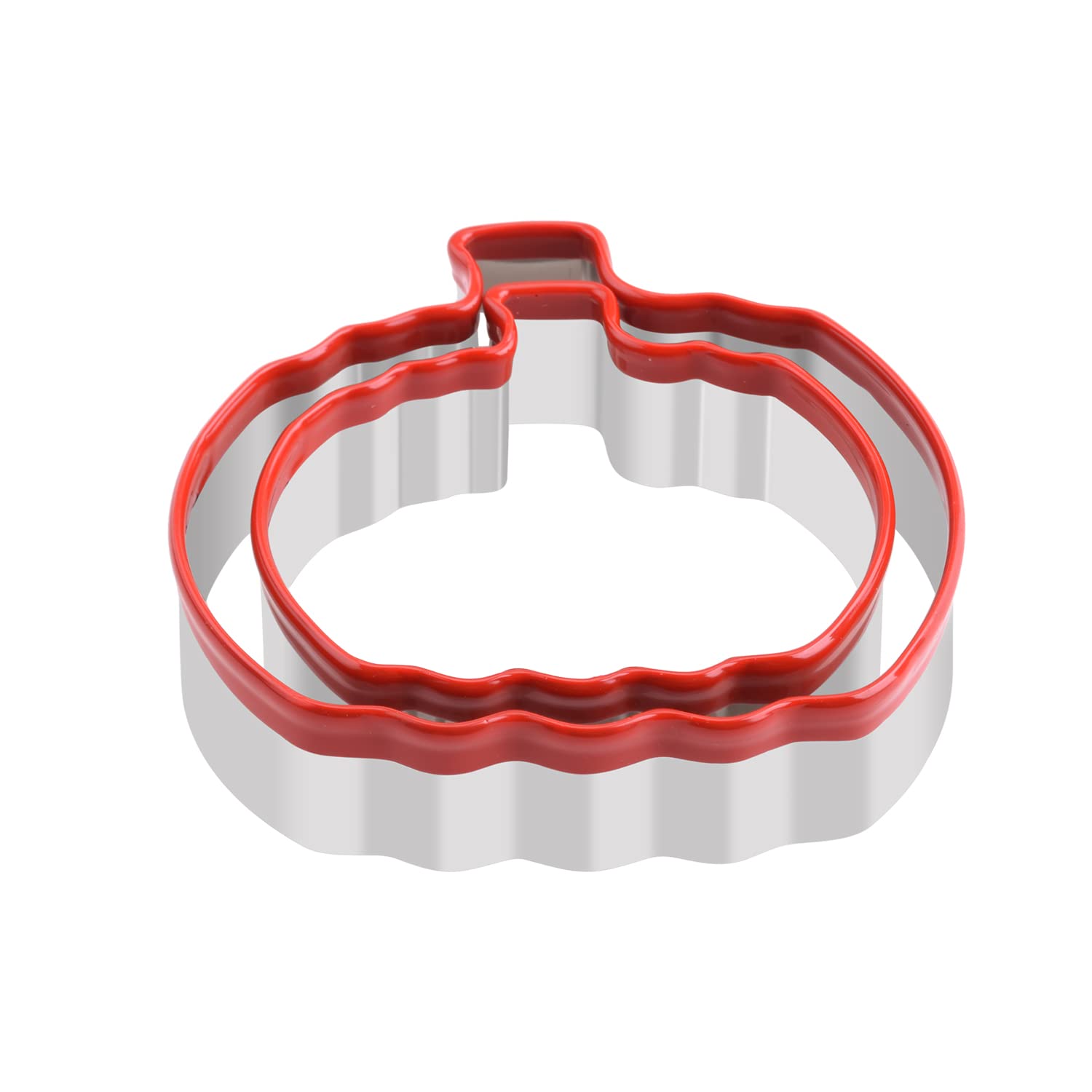 2 Piece Pumpkin Cookie Cutters Set, 4   And 3    Stainless Steel Halloween Pumpkin Cookie Cutters, Fasaka Halloween Biscuit Cutt