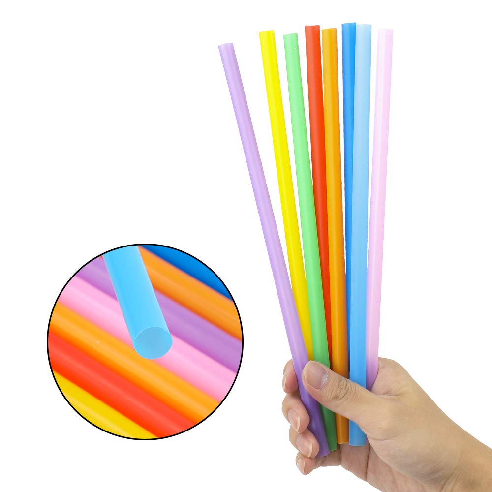 Tomnk 120 Pack Smoothie Straws, 10.3 Inches Straws Disposable, Boba Straws Plastic Straws Straws Drinking Plastic