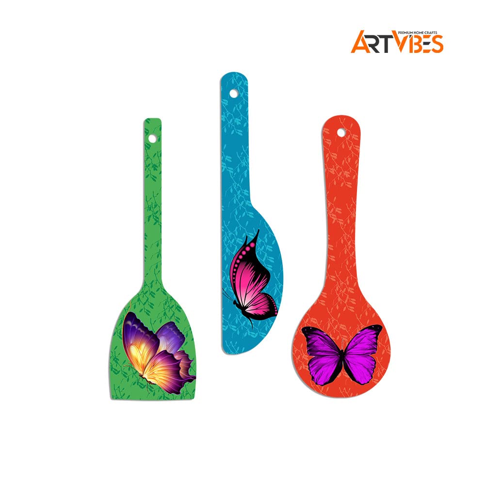 Artvibes Beautiful Butterfly Wooden Wall Hanger for Home | Office | Living Room | Gift | Modern Decoration Items | Kitchen Wall