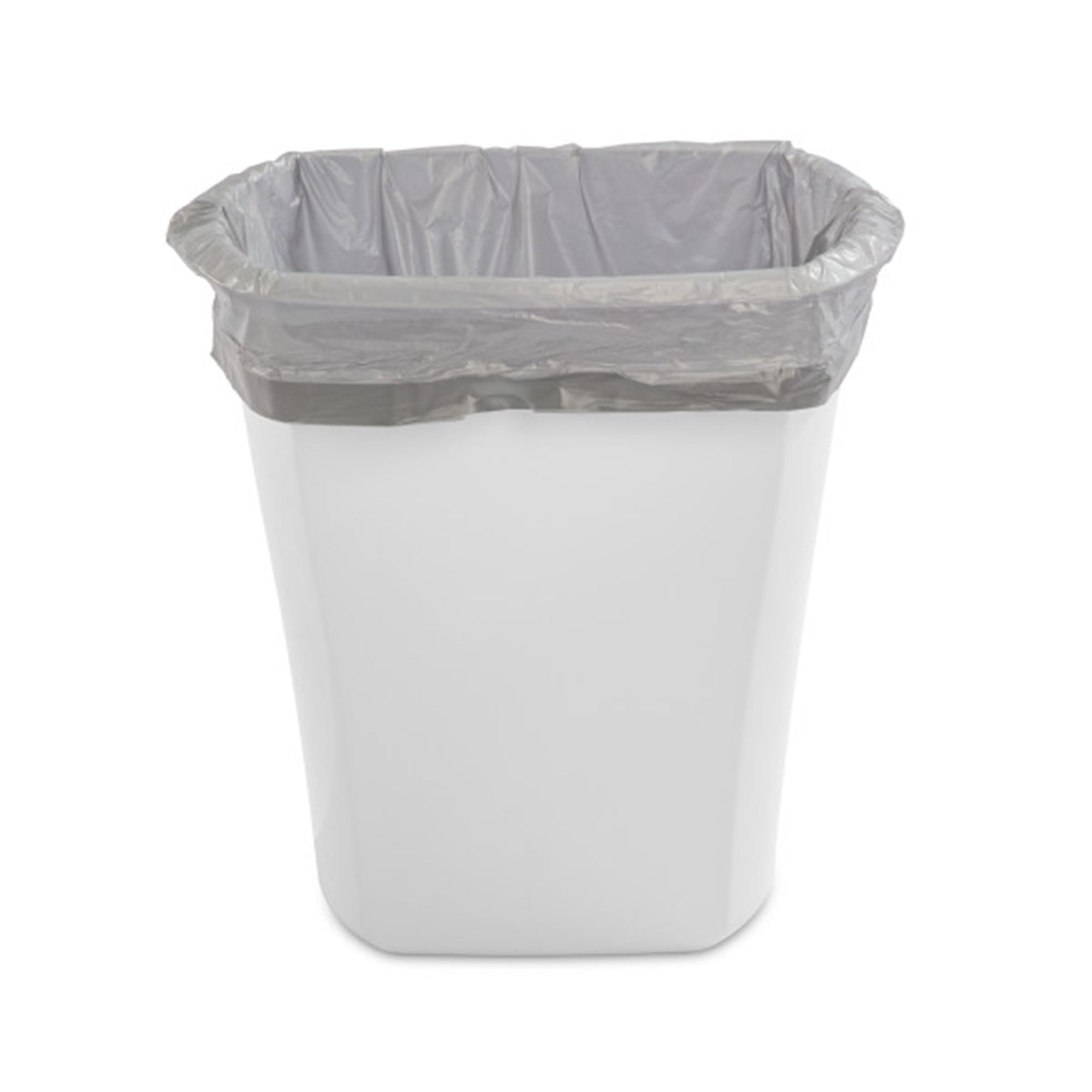 Sterilite 5.5 Gallon Rectangular Wastebasket, Open-Top, Medium Sized Trash Can For The Bathroom, Bedroom, Or Office, White, 6-Pa