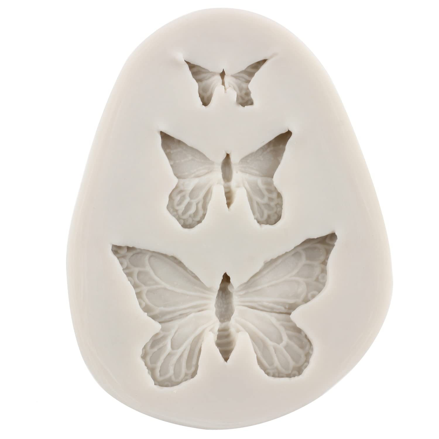 Rfghac Butterfly Fondant Mold Mini Butterfly Silicone Molds For Cake Decorating Cupcake Topper Candy Chocolate Gum Paste Polymer