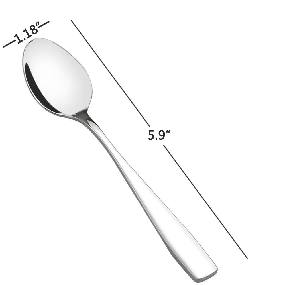 Hommp 16-Piece Stainless Steel Teaspoons, 5.9-Inch