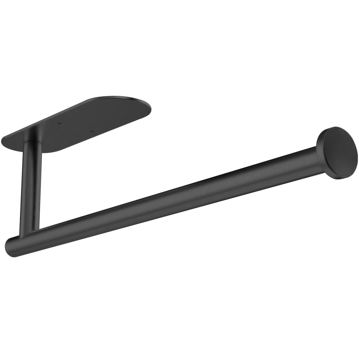 Under Cabinet Paper Towel Holder - Self Adhesive Paper Towel Roll Holder Wall Mount, Matte Black Stainless Steel Towel Paper Hol