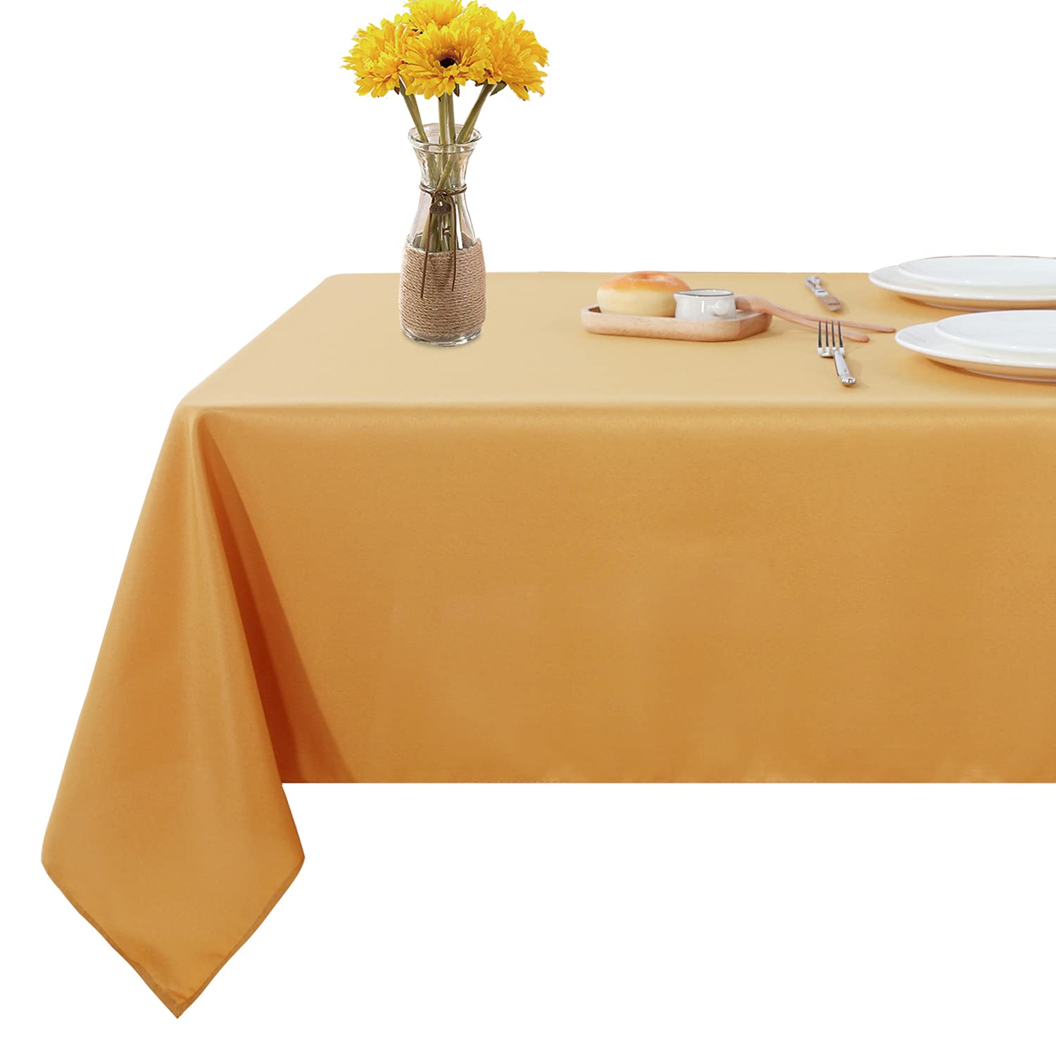 Fitable Square Tablecloth 60X60 Inch Tablecloth Stain And Wrinkle Resistant Washable Polyester Table Cloth, Decorative Fabric Ta