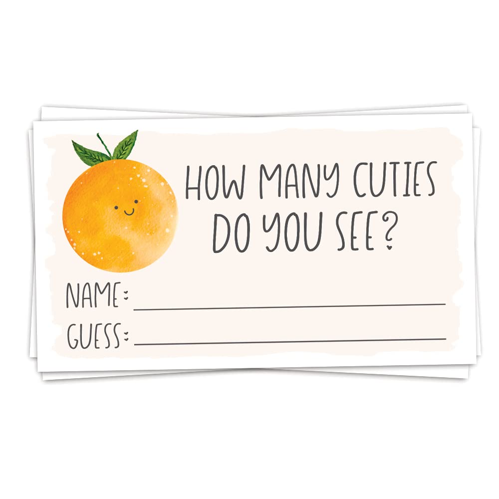 M&H Invites 50 Little Cutie Guess How Many Cuties Cards - Baby Shower Game