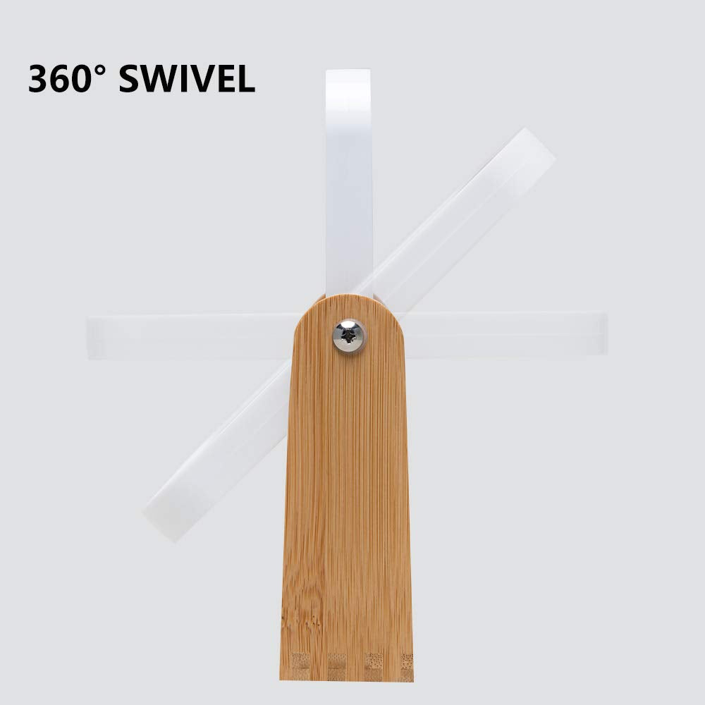 Yeake Vanity Makeup Mirror With Natural Bamboo Stand,8 Inch 1X/3X Magnification Double Sided 360 Degree Swivel Magnifying Mirror