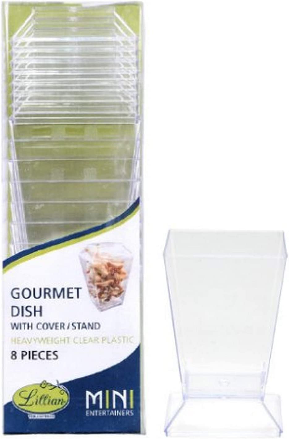 Lillian Tablesettings Mini Gourmet Dish-6 Oz | Clear | Pack Of 8 Plastic Serve Ware (64549)