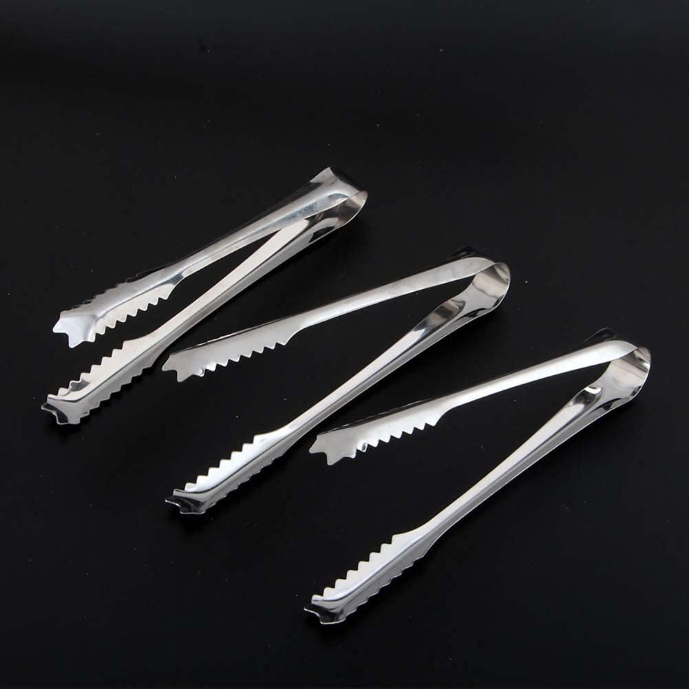 6 Pieces Ice Tongs Mini Sugar Tongs Stainless Steel Appetizers Tongs Food Serving Tongs Ice Cube Tongs Sugar Cube Tongs Barbecue