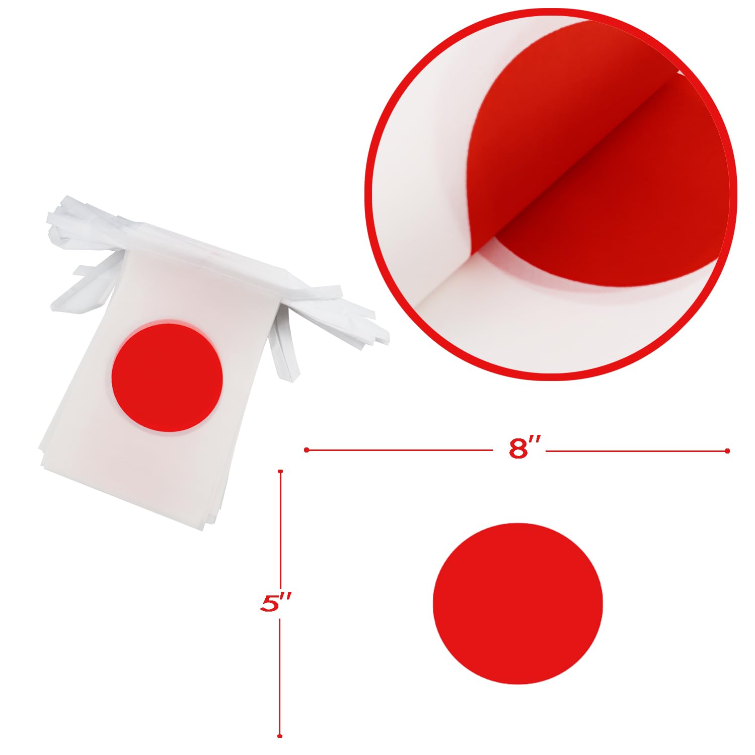Japan String Flag Pennant Banner - 38 Flags, 42 Feet Small Mini Japanese Flags Bunting Banner For Country Decoration, School, Pa