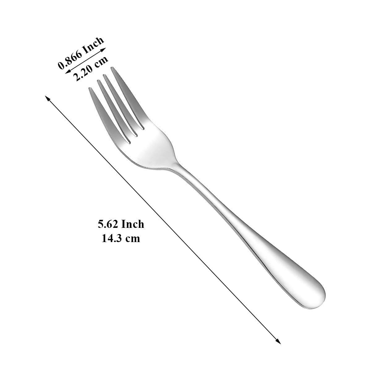 Evanda Dessert Forks Set Of 12 Pack, 5.62'' Stainless Steel Pastry Fork, Appetizer Fork For Fruit, Cake, Cheese, Party Trips, Ca