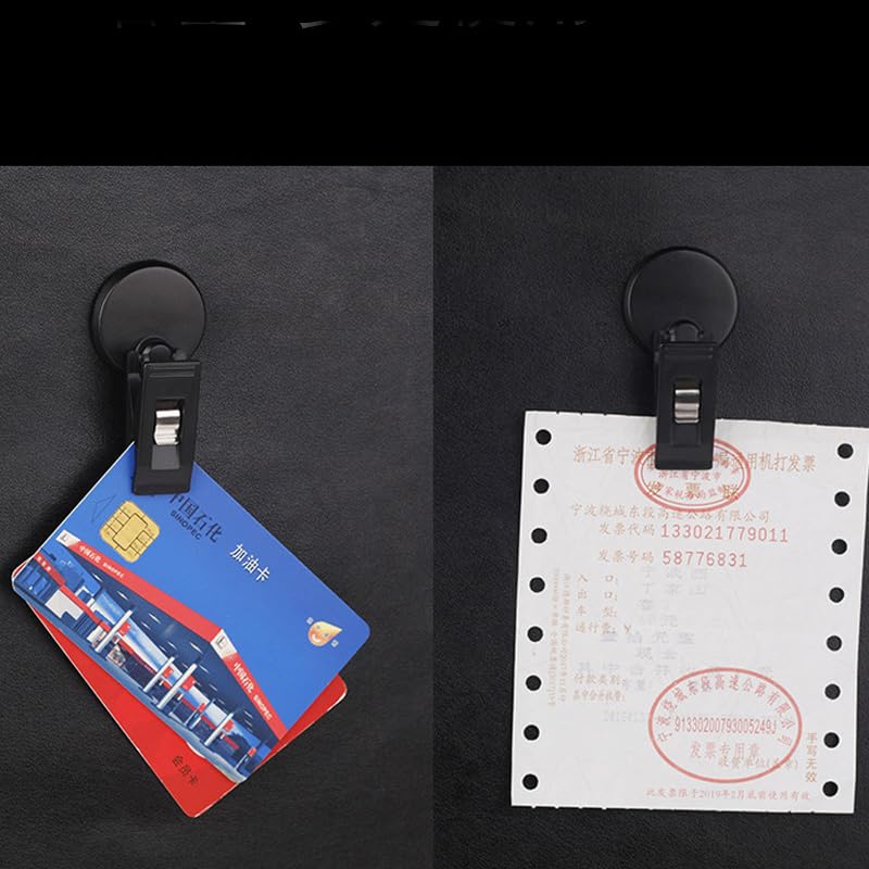 Opexicos 4Pcs Removable Towel Card Holder Fixing Clip Car Ticket Clip Suction Cup Bracket