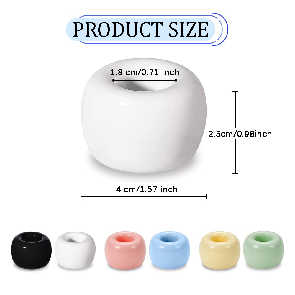 Halfoflife Mini Ceramics Toothbrush Holder Stand For Bathroom Vanity Countertop, Handmade Couple Toothbrush Head Holder, Shaver