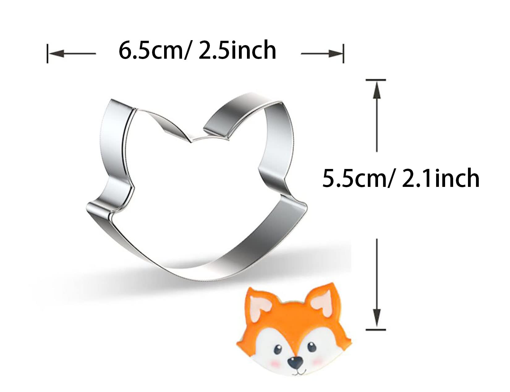 Wjsyshop Fox Head Shape Cookie Cutter - B