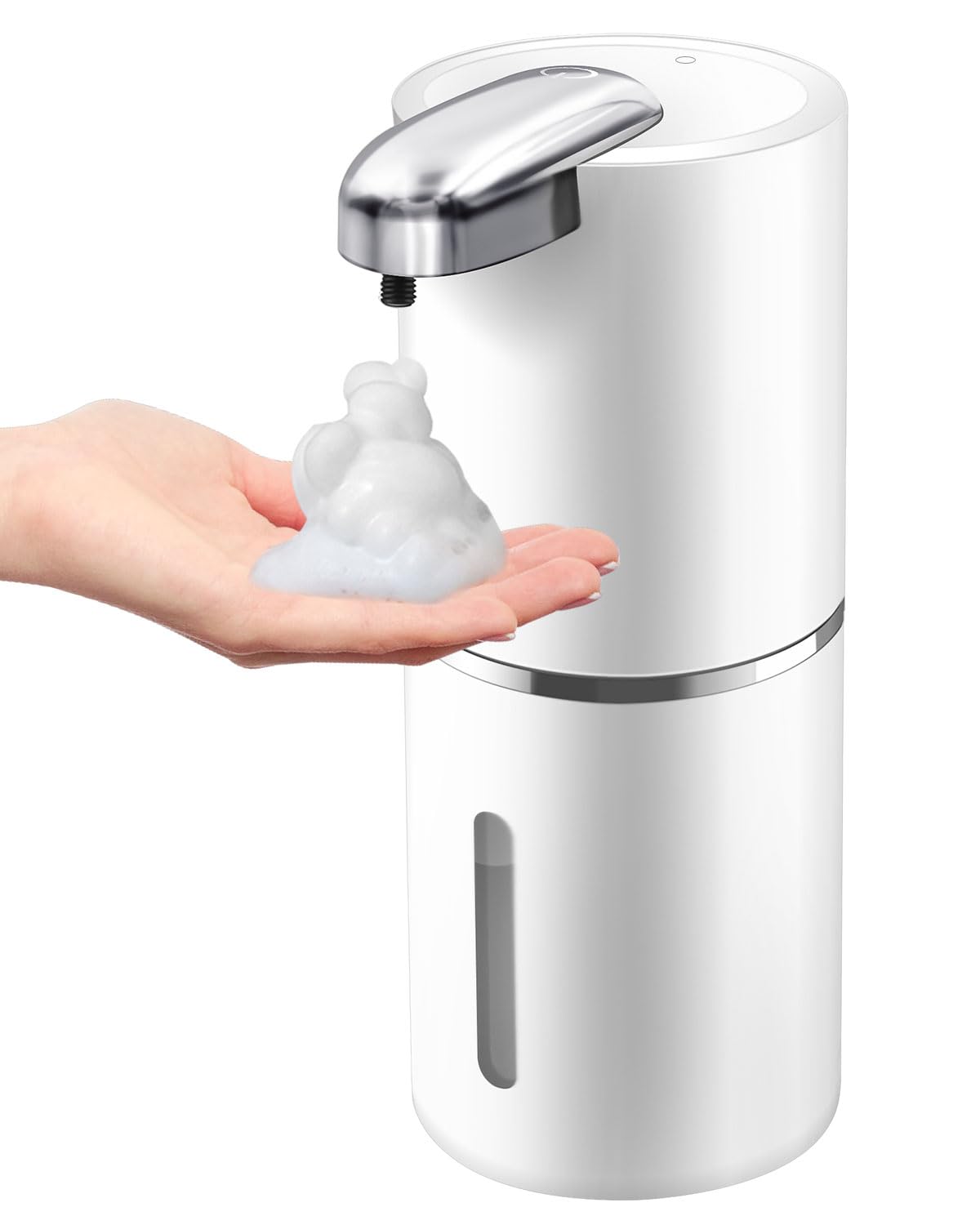 Varluckiner Automatic Foaming Soap Dispenser, 12.8Oz/300Ml Wall Mount Touchless 4 Gear Adjustable Electric Soap Dispenser,Usb Re