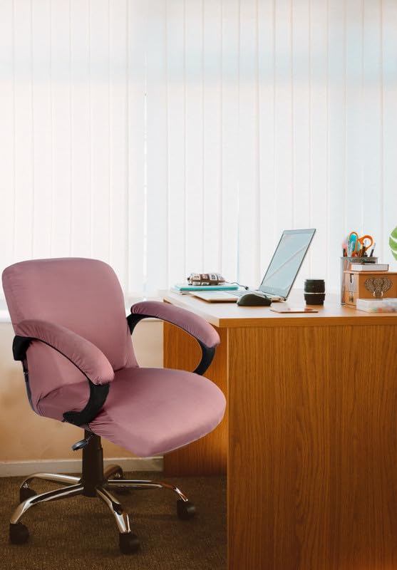 The Furnishing Tree Spandex Office Chair Cover With Handle Cover Coffee Set Of 12