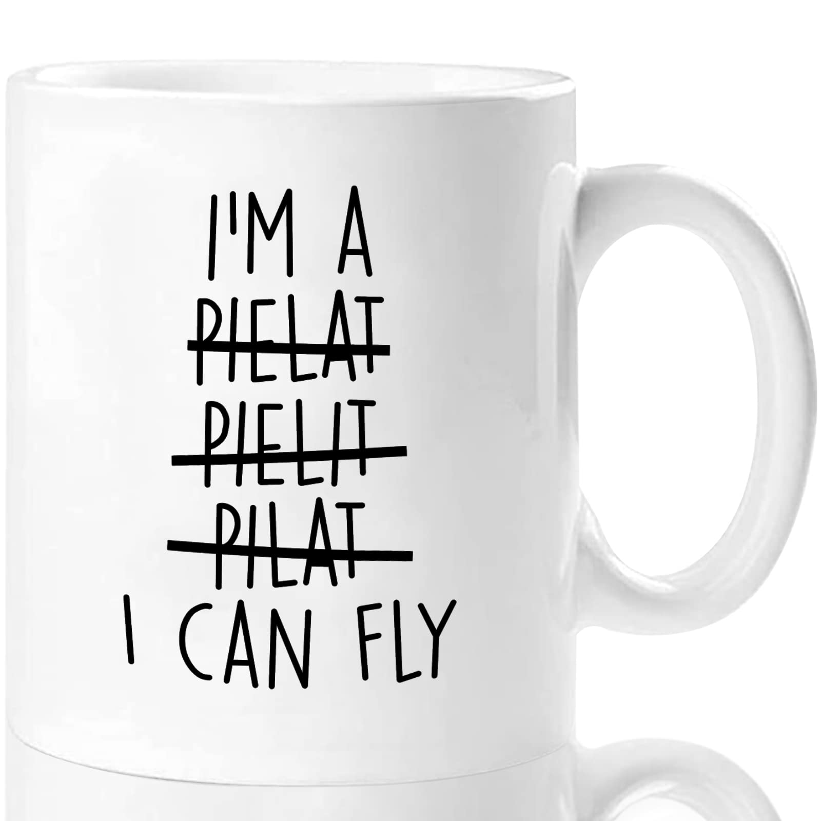 Aurahouse Ceramic Pilot Mug, 11 Oz, I Can Fly, Aviation Gift For Men Women, Airplane Lover