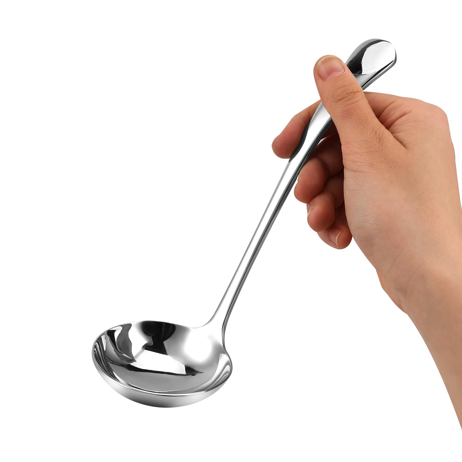 7.9 Inch Silver Small Gravy Soup Ladle Small Ladle Gravy Ladles 18/10 Stainless Steel Sauce Ladles for Spooning Sauces or Gravie