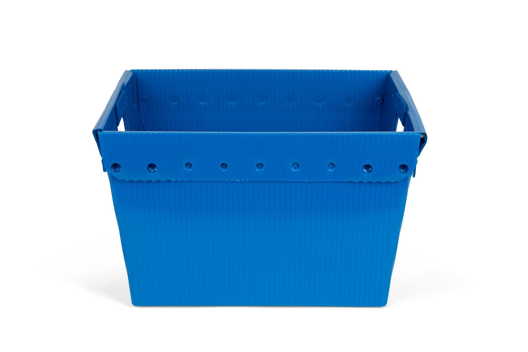 Hudson Exchange 18.25 X 13.25 X 11.75 (1 Pack) Corrugated Space Age Handled Storage Container Mail Tote, Blue