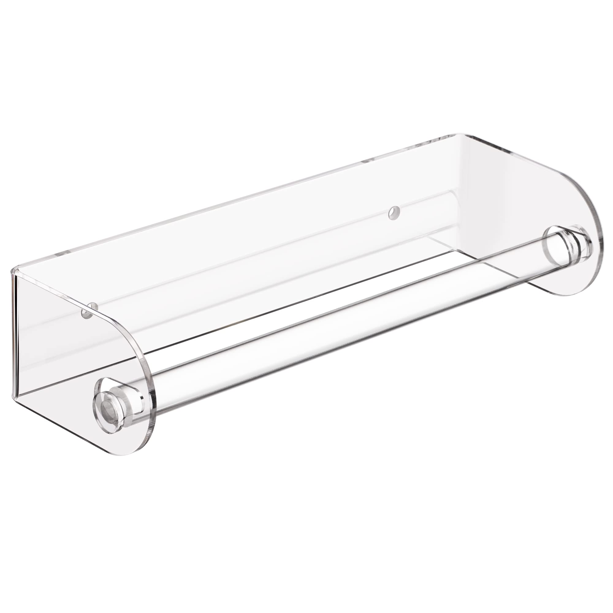 Srenta Clear Acrylic Paper Towel Holder Wall Mount Paper Towel Holder Under Cabinet, Wall Mounted Undermount Hanging Paper Towel