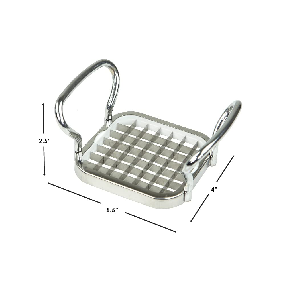 French Fry Cutter By Home Basics  French Fry Cutter Stainless Steel French Fry Slicer  With Easy Grip Handles Silver