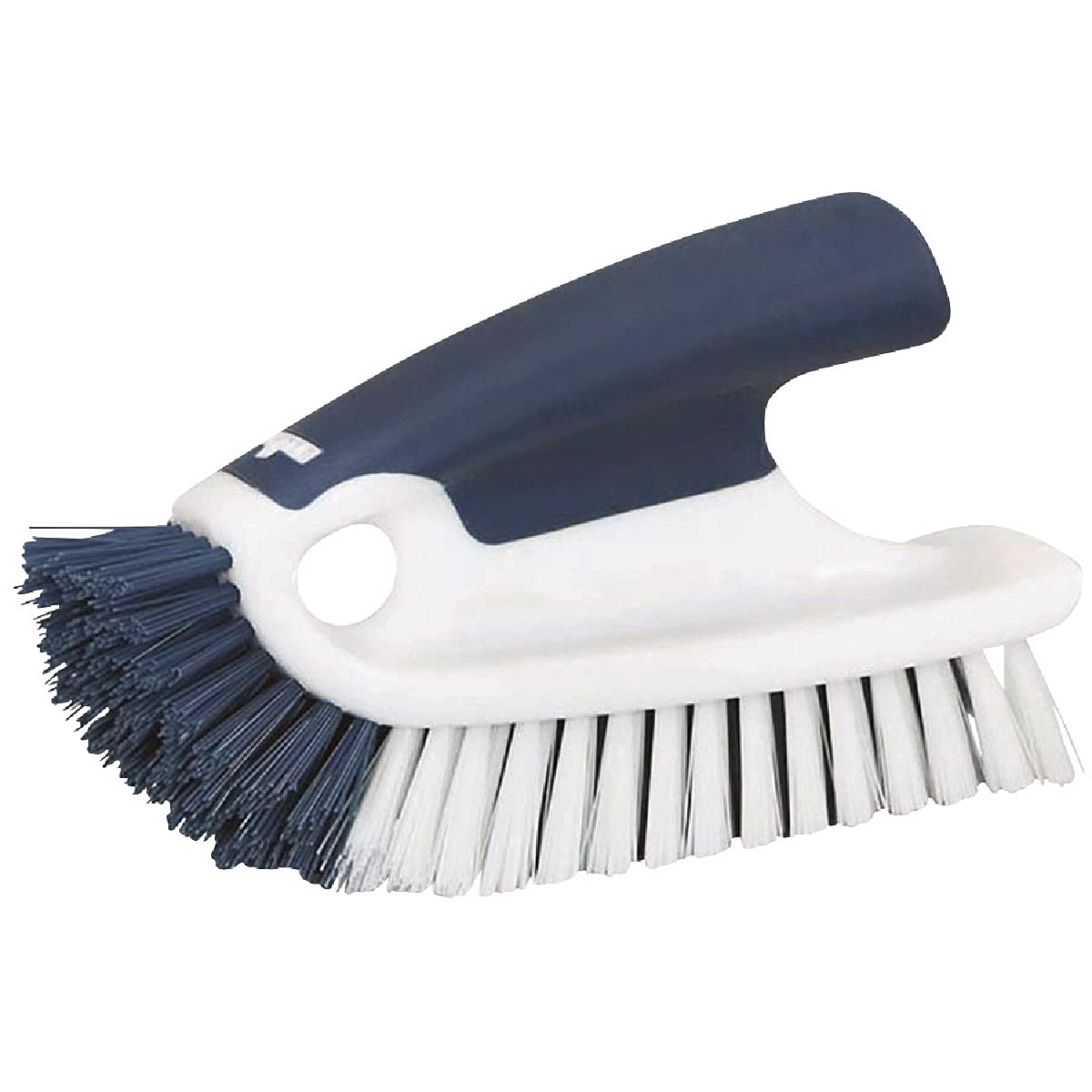 Unger Cookware and Bakeware Dish Scrubbing Brush with Scraper, Kitchen and Dish Washing Scrubber, Non-Slip Cleaning Supplies, Ta