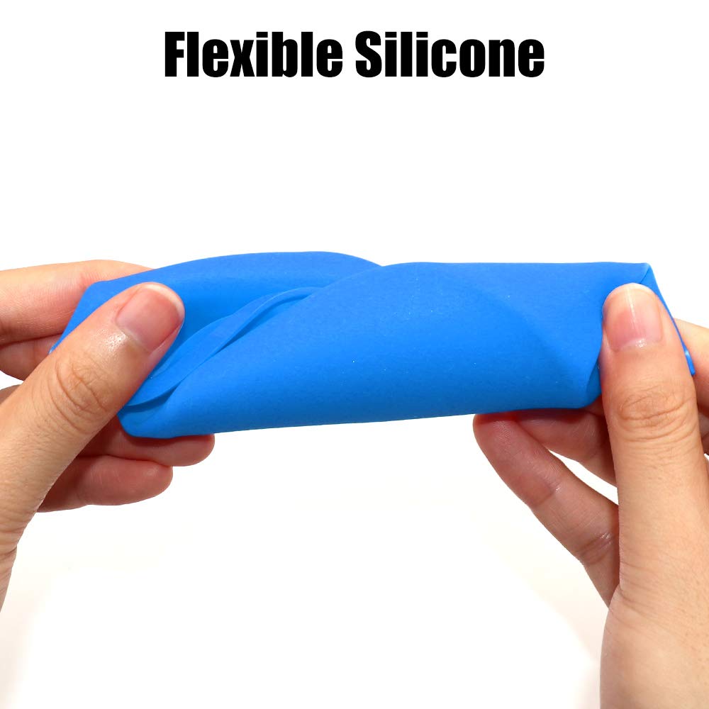 Staruby Silicone Mini Round Cake Molds, 4 Inch, Blue, Reusable, Non-Stick, Microwave, Oven, Freezer Safe