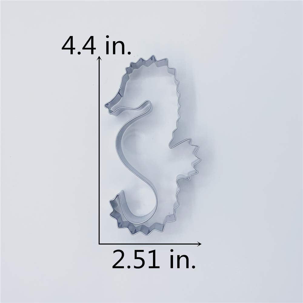 Liliao Seahorse Cookie Cutter - 2.5 X 4.4 Inches - Stainless Steel