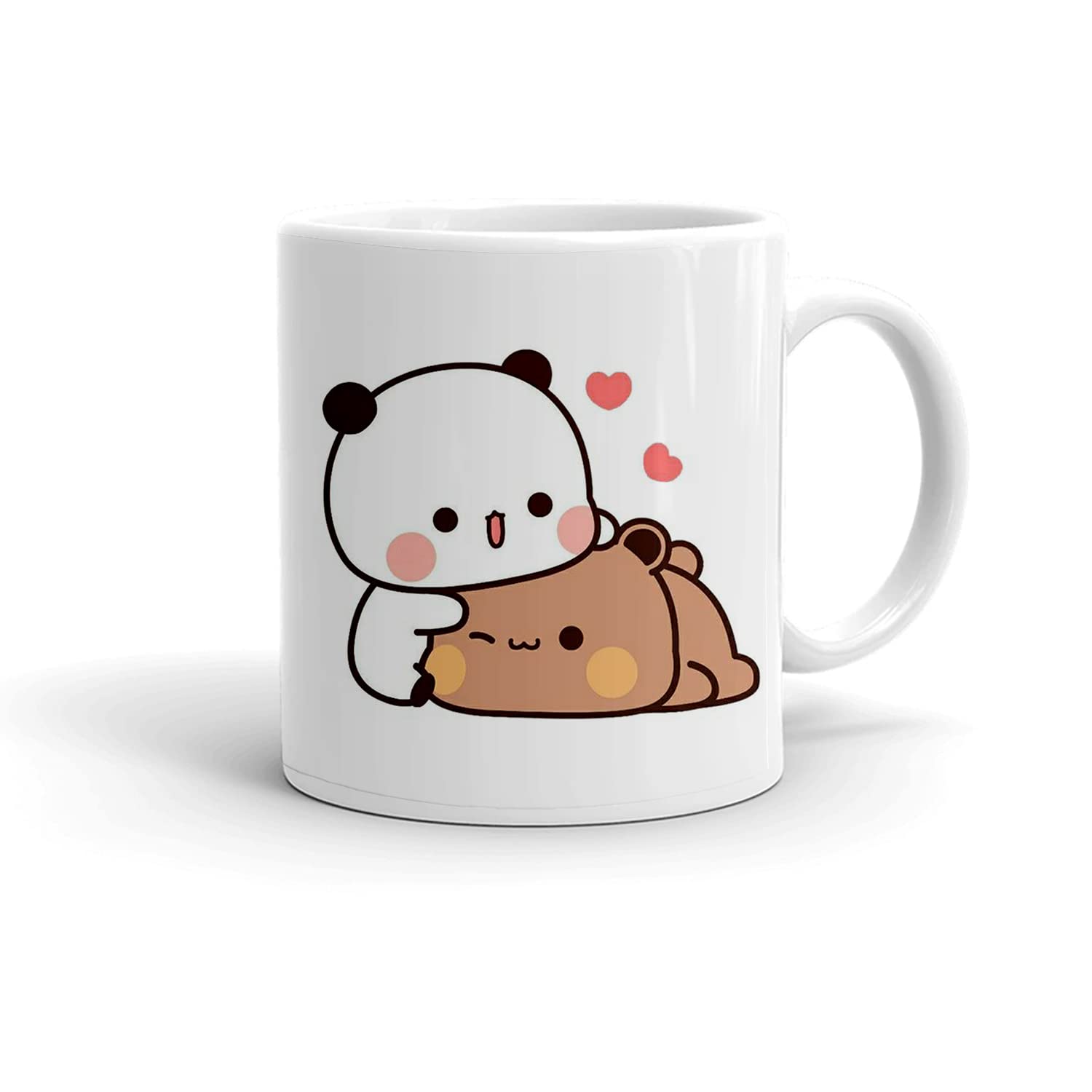 Clapcart Designer Printed Coffee Mug/Cup - White Ceramic Mug (Lazy Taddy Design Print), 360 Ml