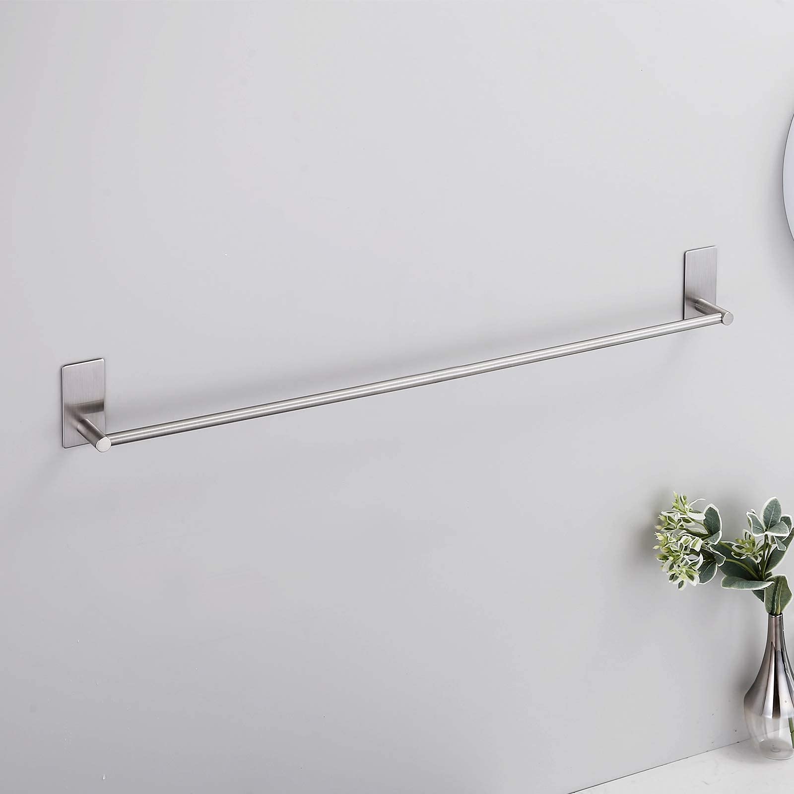 KES Self Adhesive Towel Bar  No Drill Towel Bar 24-Inch for Bathroom Towel Hangers Stick on Sticky Towel Holder SUS304 Stainless Steel Rustproof Brushed Finish  A7000S60B-2