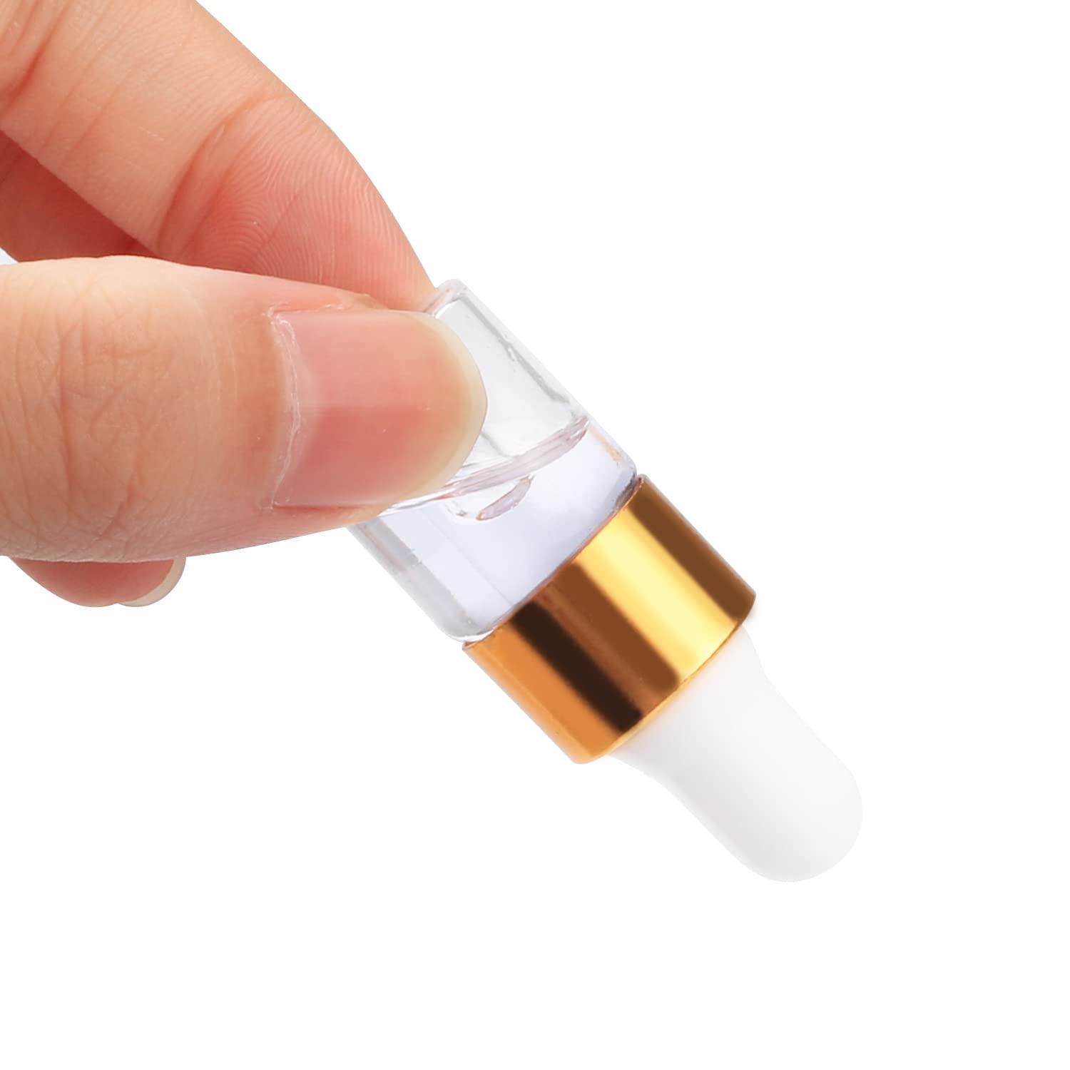 Wresty 2Ml(5/8 Dram) Small Mini 15 Pcs Clear Glass Dropper Bottles Essential Oil Vials Travel Refillable Diy Cosmetic Sample Con