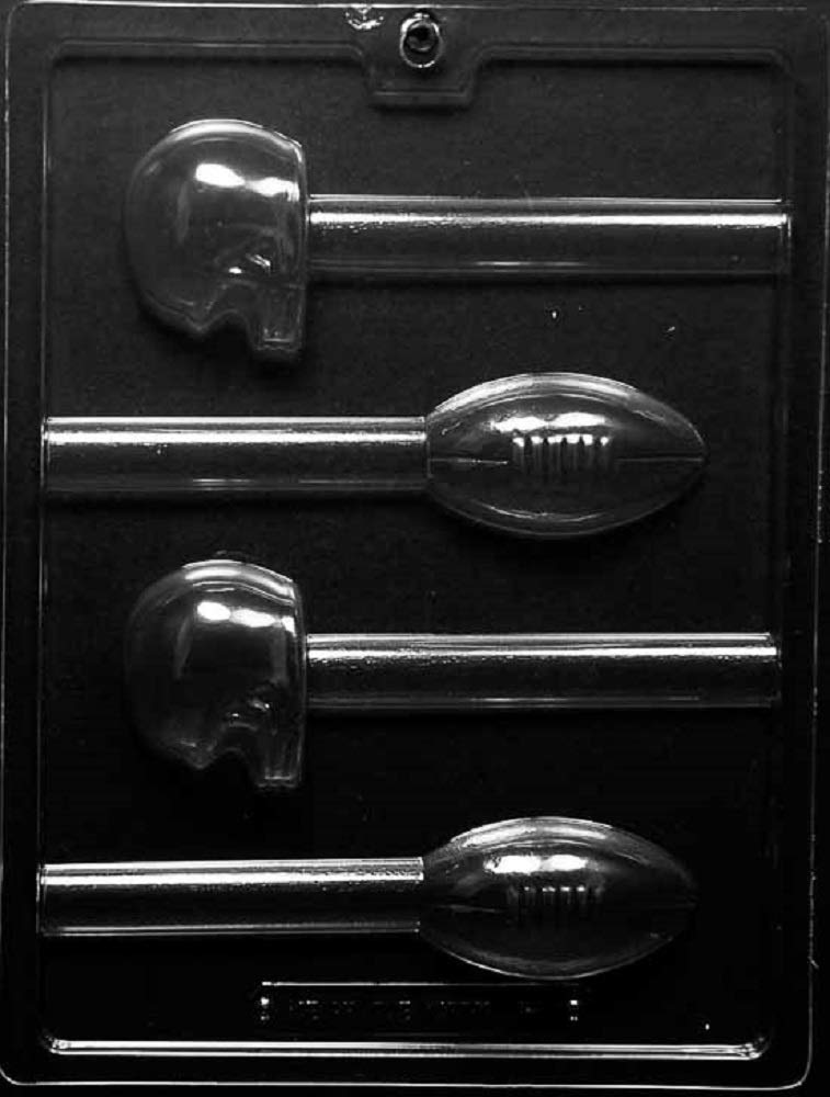 Grandmama'S Goodies S111 Football And Helmet Pretzel Lollipop Lolly Chocolate Candy Soap Mold With Exclusive Molding Instruction