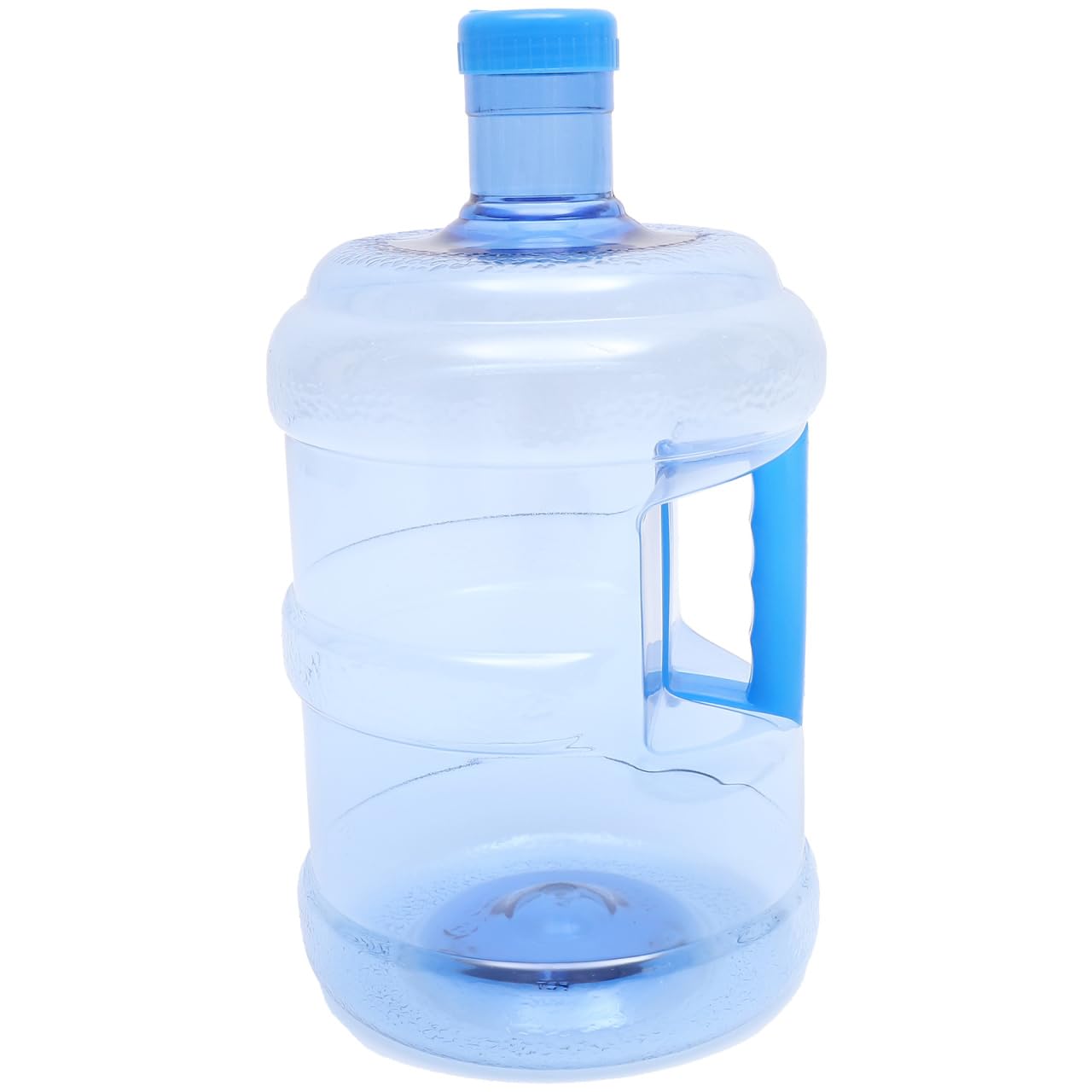 POPETPOP 2 Gallon PC Water Jug  Clear 7.5 L Camping Container with Handle & Wide Mouth for Hiking, Travel