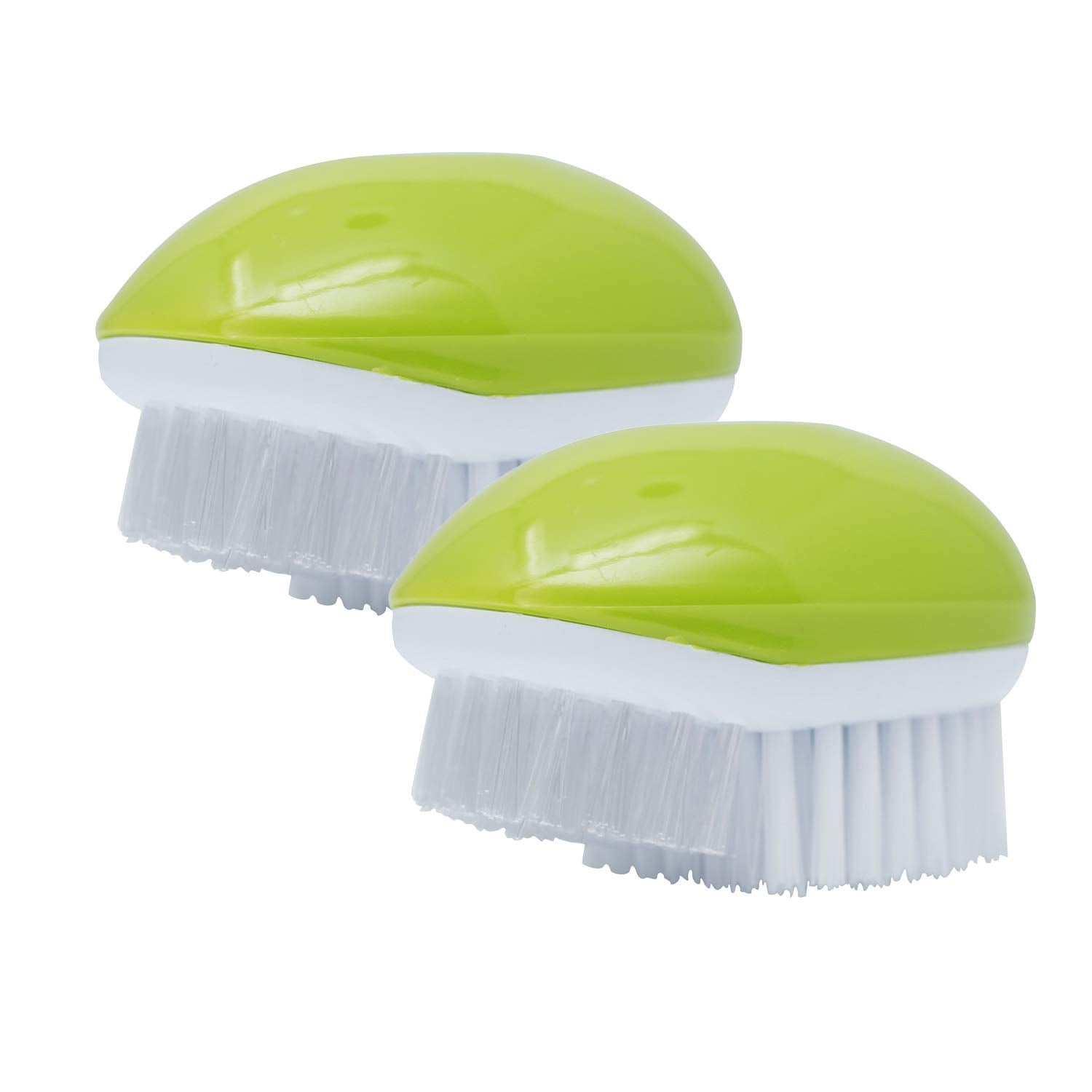 Exultimate Fruit And Vegetable Brush With Stiff And Soft Angled Nylon Bristle Brush - Produce Scrubber Brush - Ergonomic Handle