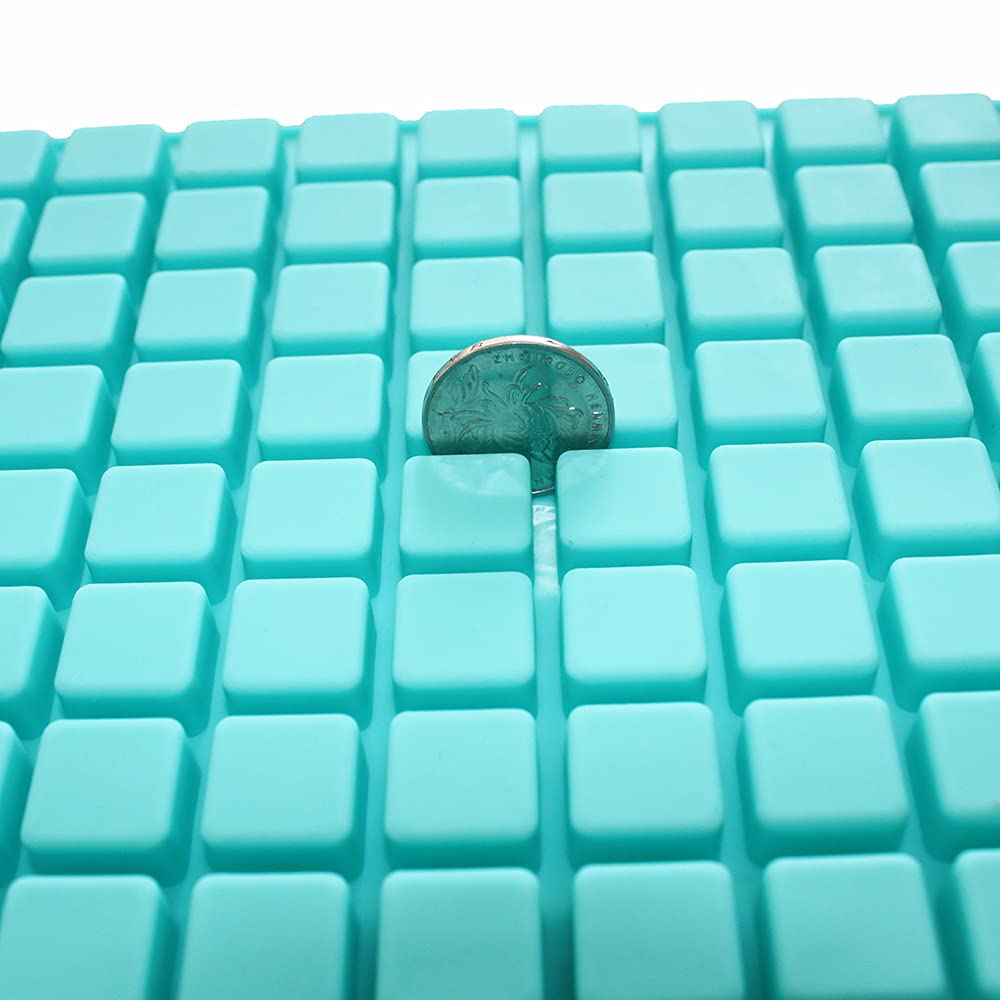 X-Haibei Small Square Ice Cube Jello Candy Chocolate Making Silicone Thicker Mold Soap Supplies 0.1Oz Per Cell Random