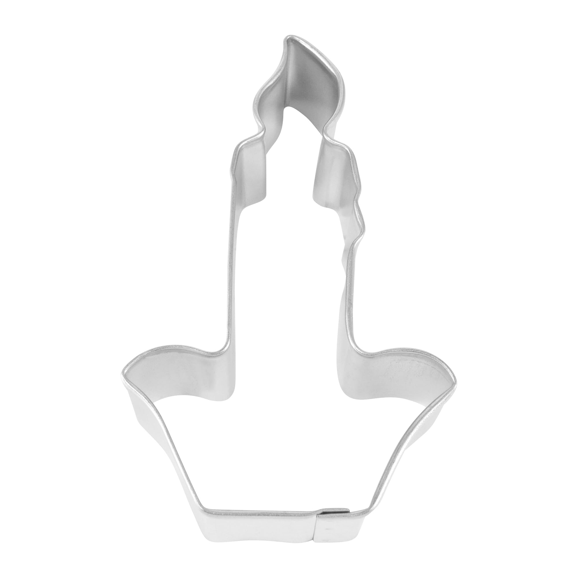 R&M Candle Cookie Cutter, 4-Inch, In Durable, Economical, Tinplated Steel