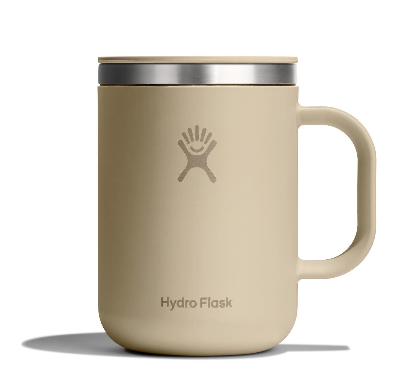 Hydro Flask Coffee Mug - Insulated Stainless Steel, Non Spill, Leak Resistant Travel Mug 24 Oz Oat Tan