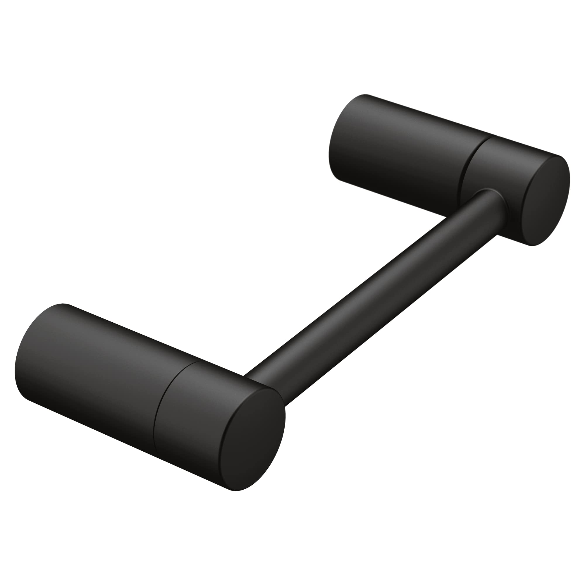Moen Matte Black Align Pivoting Double Post Modern Toilet Paper Holder, Yb0408Bl