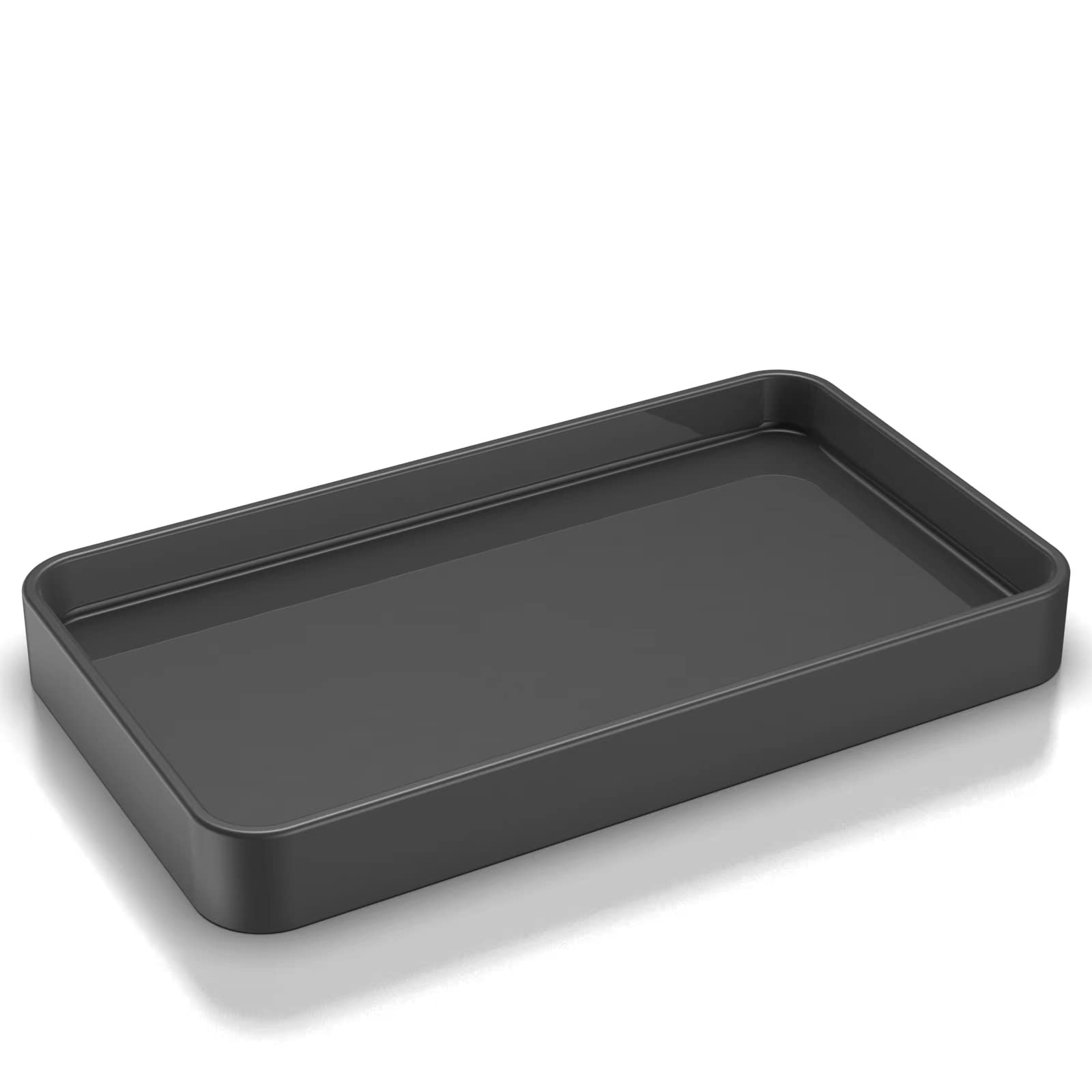 Gurygo Vanity Tray For Bathroom -10'' Ceramic Soap Dispenser Tray For Kitchen - Rectangle Ceramic Tray - Bathroom Trays For Coun