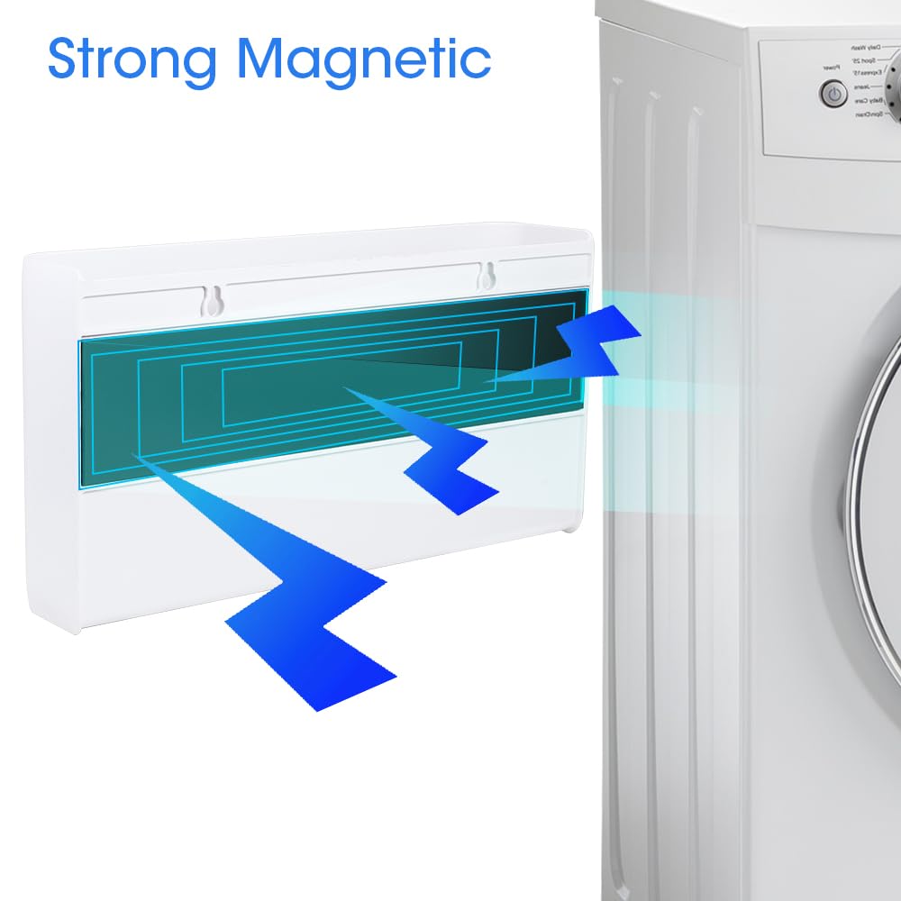 Picowe 3 Pcs Magnetic Laundry Storage, 2023 Magnetic Storage Box For Laundry Room, Kitchen, Bathroom, Office, Space-Saving Trash