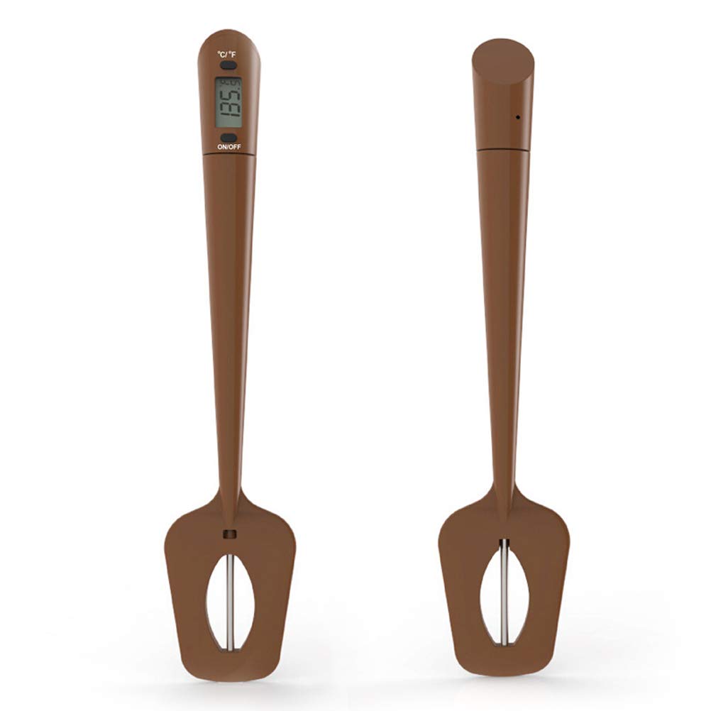 Mingzhe Versatile Digital Spatula Thermometer with Fast Temperature Measurement for Candy and Sauces 1 Piece (Chocolate)