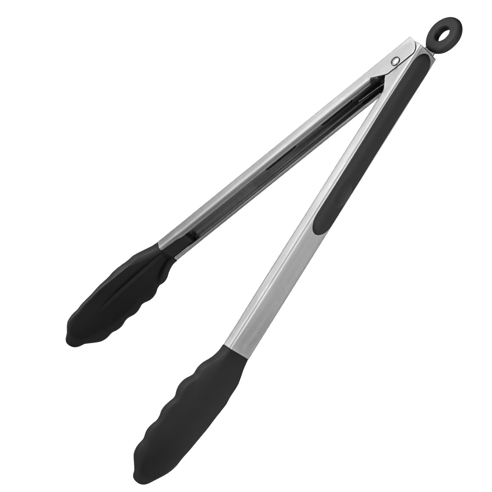 600F Heat Resistant Kitchen Tongs: U-Taste 12 Inch Large Silicone Cooking Tong With Sturdy Non Stick Rubber Tips & Silicon Coate