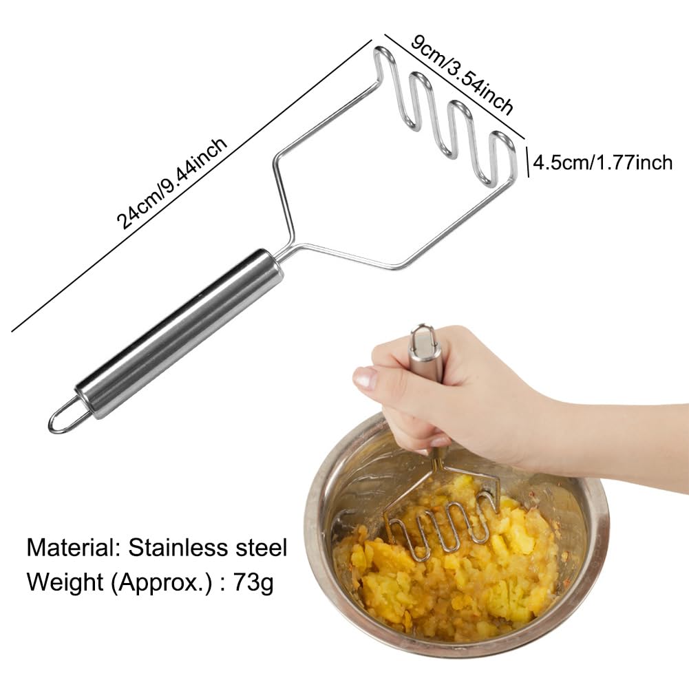 Akoak 1 Pack Stainless Steel Potato Masher, Creative Mash Press, Kitchen Tools - Easy To Make Mashed Potatoes