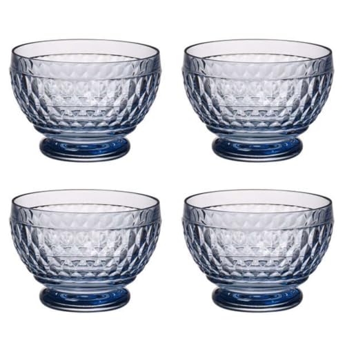 Villeroy & Boch Boston Glass Bowl Set Of 4, Blue