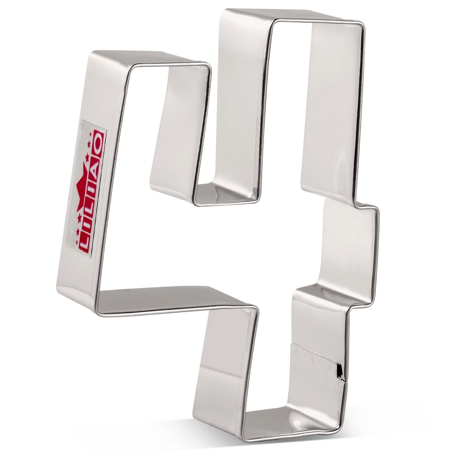 Liliao Number 4 Cookie Fondant Biscuit Cutter For Birthday/Anniversary/Special Day - 2.6 X 3.6 Inches - Stainless Steel