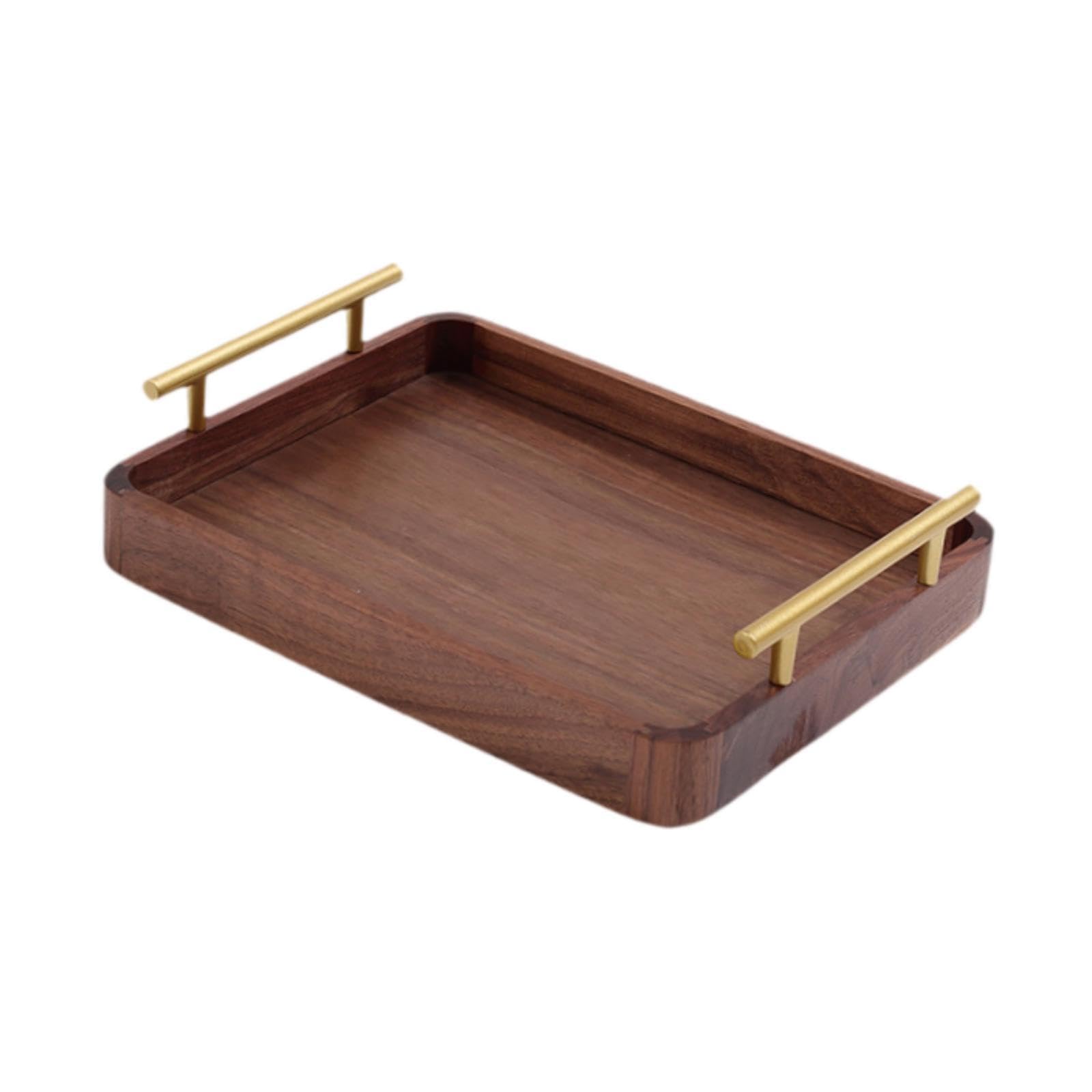 Heavenglow Wood Organizer Tray Hotel Towel Tray Makeup Vanity Tray For Kitchen And Home|1 Serving Tray|Trays