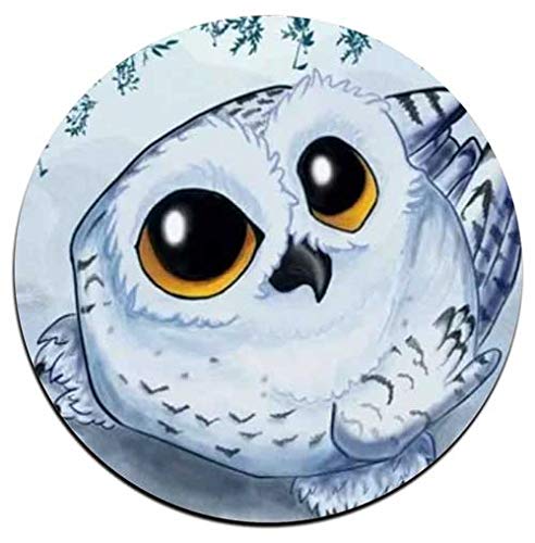Cute Owl Round Coaster Set - Made Of Recycled Rubber - Set Of 4