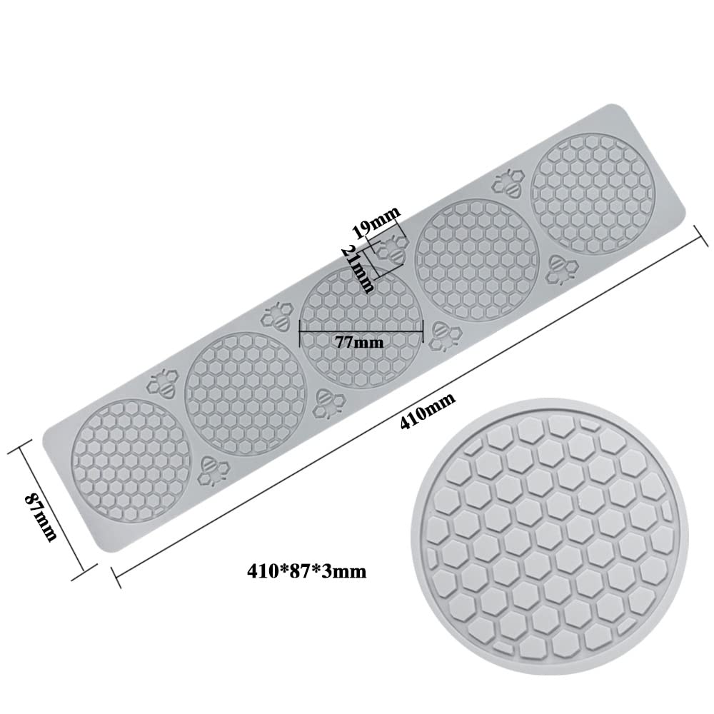 5 Cavity Bumble Bee Silicone Mold Honeycomb Bees For Kitchen Cake Cupcake Decorating Silicone Fondant Cake Mold Beehive Silicone