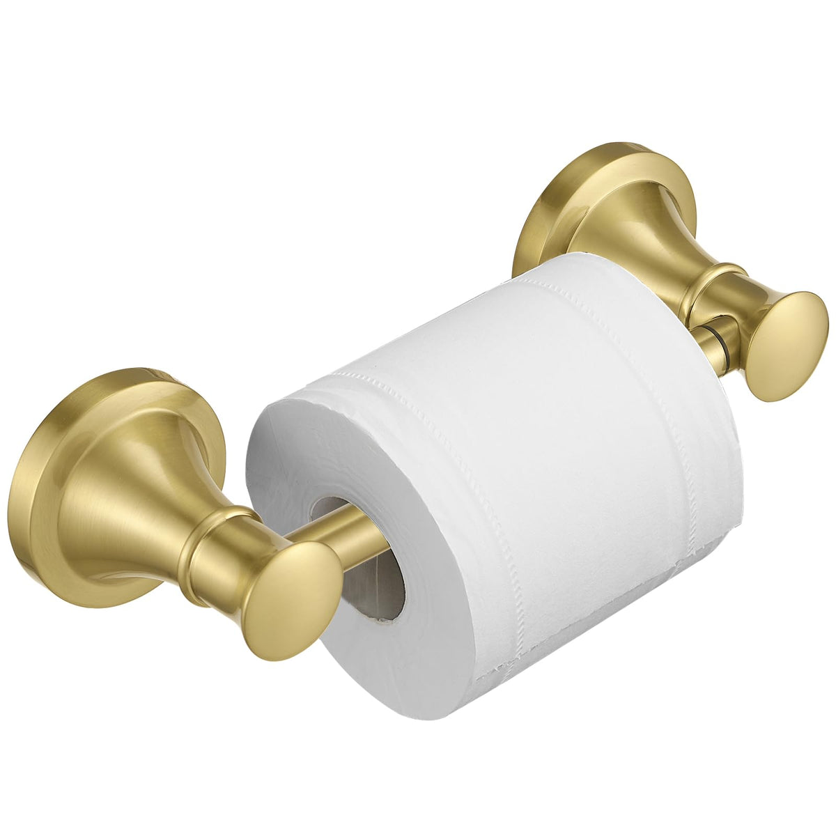 Besy Wall Mounted Toilet Paper Roll Holder Rustproof Toilet Tissue Paper Holder Bathroom Flexible Pivoting Tissue Handle Toilet