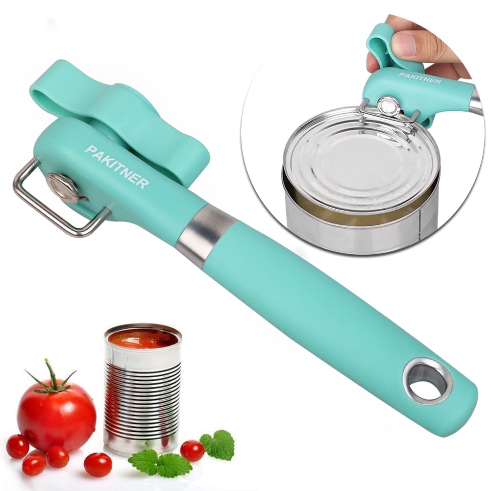 Pakitner- Cut Safe Can Opener, Manual Can Opener Smooth Edge - Handheld Side Cut Can Opener, Ergonomic Smooth Edge, Food Grade S